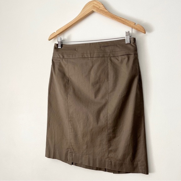 Ann Taylor Loft Tan Cotton Blend Pencil Skirt Size 4 - Picture 11 of 11